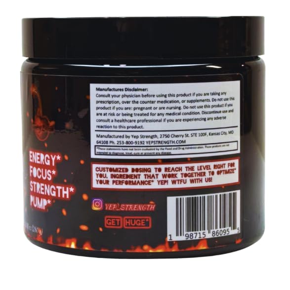 Image of YEP Wake The Faith Up Advanced Pre Workout - Not Your Basic Preworkout with Bonus Ingredients - Customizable Dosing for Your Desired Intensity - Up to 40 Servings (Cherry Bomb)