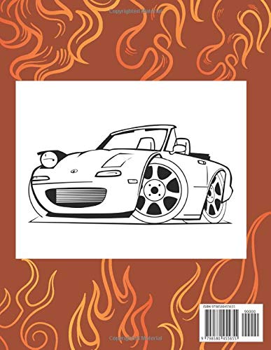 Color your own car coloring book: for kids ages 4-8 . fun and cool draws of cars , flames , nitro to color by yourself (COLOR YOUR CAR). image 3