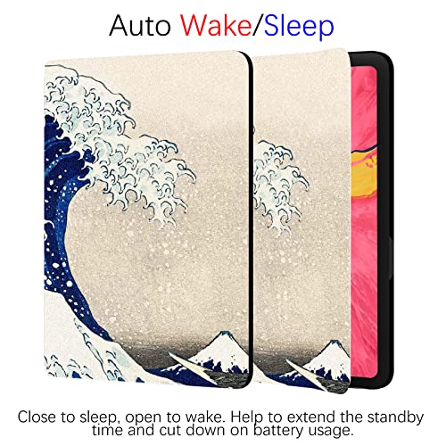 Berkin Arts Compatible with iPad Mini 4th/5th Generation Case (7.9 Inch) Case 2019 2018 2017 2016 2015 Folio Case Premium Leather Cover Ukiyo-e Japanese Style (The Great Wave by Hokusai) - Image 4