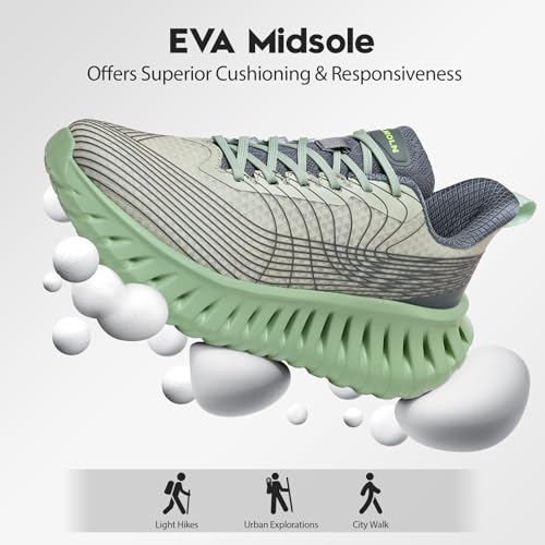 Image of GSLMOLN Wowen Walking Shoes Casual Shoes Breathable Walking Sneakers for Workouts Cushioned Flexible Womens Shoes Training Fashion Sneakers