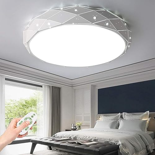 Lustre plafonnier LED télécommandé en acrylique pour grand séjour