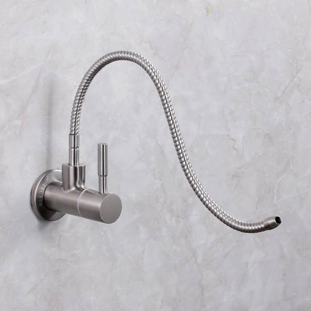 Robinet mural en acier inoxydable brossé durable pour filtre osmoseur de cuisine