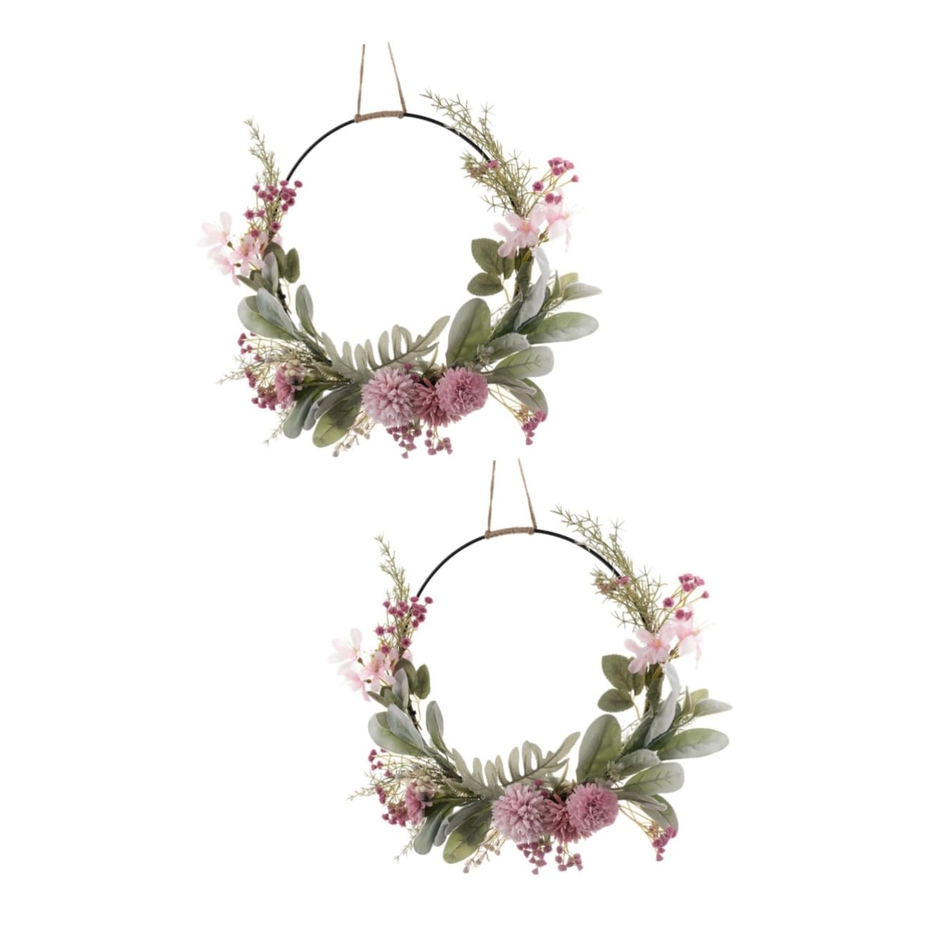 LIFKOME 2pièces Couronne De Artificielles pour Mariage Guirlande Décorative De Pâques Décoration pour Intérieur Et Extérieur