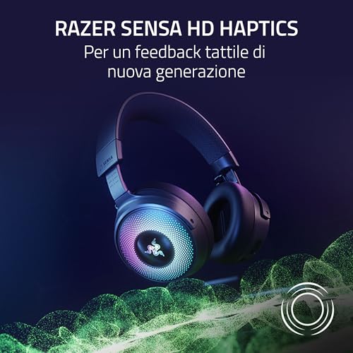 Kraken V4 Pro - Cuffie da gioco wireless con hub di controllo Sensa HD haptics (hub di controllo OLED, driver TriForce da 40 mm, HyperSpeed e Bluetooth, THX Spatial Audio) Nero - Cuffia gaming - Immagine 4