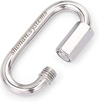 Vista 5 de SHONAN - Enlaces rápidos de cadena marina de alta resistencia, conectores de cadena de acero inoxidable, mosquetones de bloqueo resistentes a