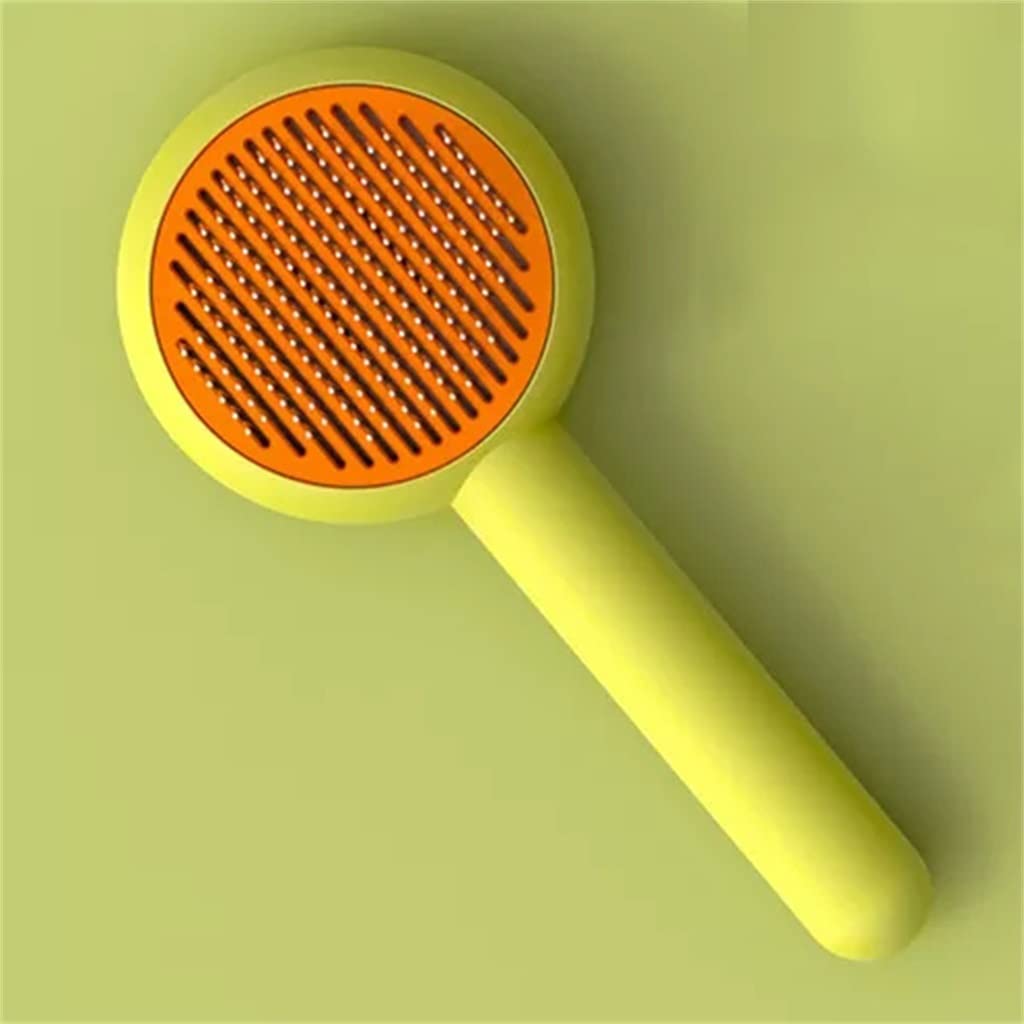 Pet Groomer Peine Perro Depilación Cepillo Cepillo De Cuidado Perro De Pelo Largo Peine Autolimpiante Suministros Para Mascotas Suministros Para Perros (Color : B, Size : One Size) (A One Size)