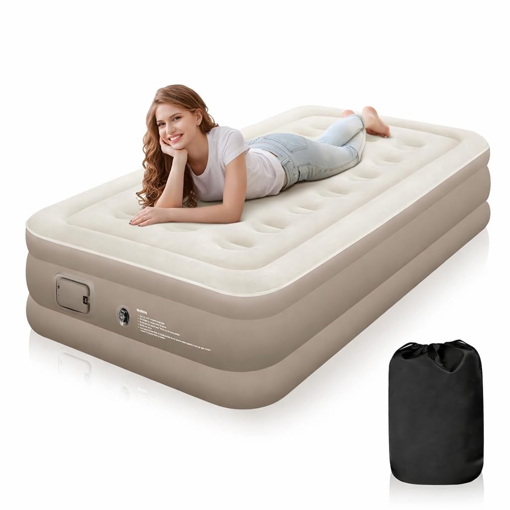 THE SIMPLE GHAR Single Airbed Mattress 191x99x40 cm Brown - Image 1
