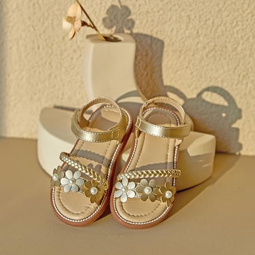 Image of GINFIVE Toddler Girls Sandals Little Girls Kids Summer Shoes Toddler Sandals