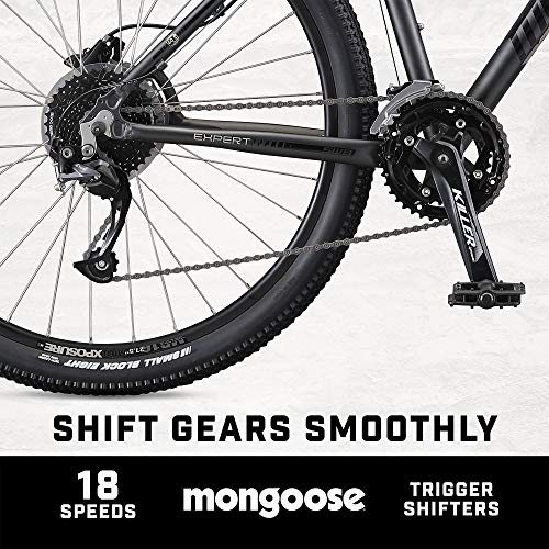 Image of Mongoose Switchback Comp Expert Sport Trail Mountain Bike for Adult Men Women, 16 /18 /21-Speed Options, 27.5-Inch Wheels, Disc Brakes, Aluminum Frames, Hardtail Bicycles