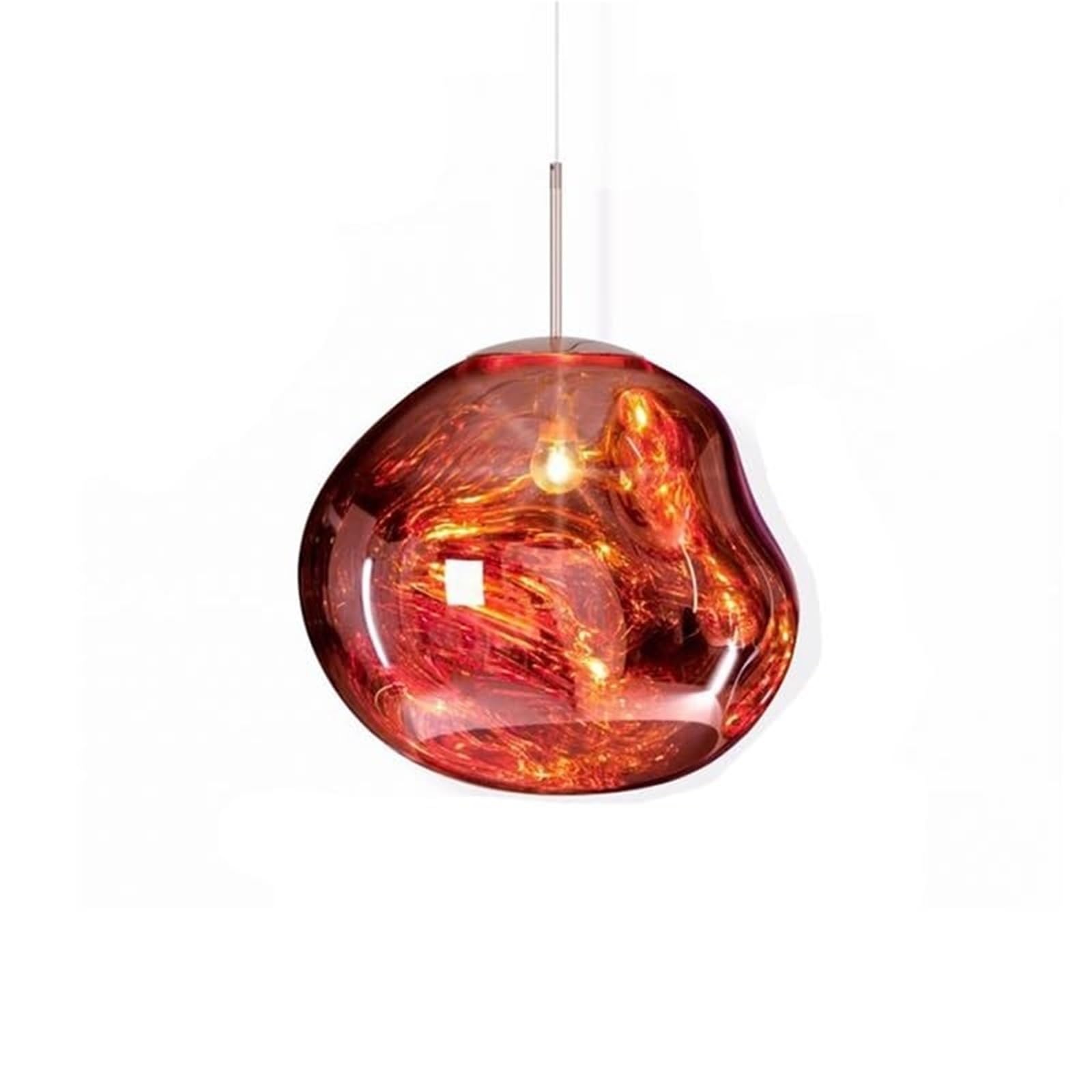 Modern Melt Glass Pendant Lights, 15/20/28cm Lava Irregular Melt Pendant Lamp, E27 Bedroom Hanglamp with 150cm Adjustable Lanyard, Living Room Hanging Lamps for Bedroom, Hallway