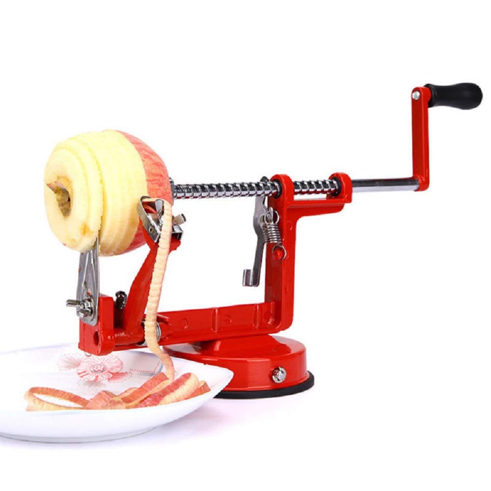 UPEORApple Peeler, Stainless Steel Potato Peeler Corer Slicer Machine, Durable Heavy Duty Die Cast Magnesium Alloy Apple Peeler Slicer Corer with Suction Base