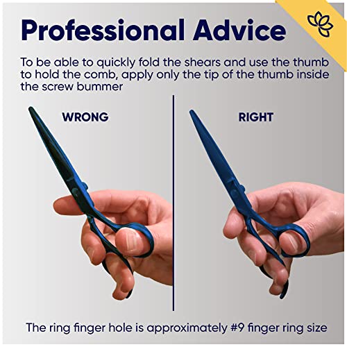Image of Equinox Professional Hair Scissors Set - Barber & Thinning Shears for Cutting & Grooming, Premium Japanese Stainless Steel Scissors