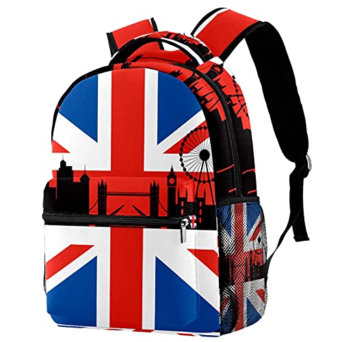 Sac à dos voyage drapeau britannique porte-bouteille loisirs filles garçons