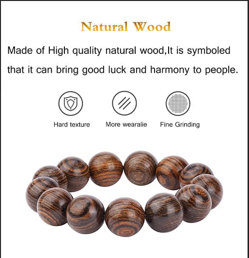 Image of Prayer Bead bracelet Mala Beaded Bracelets for Men Women 12 /15MM