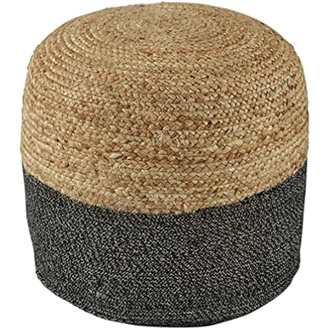 Signature Design by Ashley Sweed Valley Pouf, Natural Brown & Dark Gray Cover
