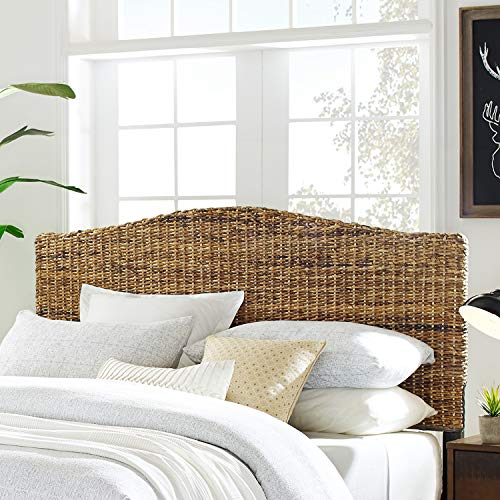 Crosley Furniture Serena Handwoven Natural Fiber Rattan Bed Headboard, Banana Leaf, King - Image 2