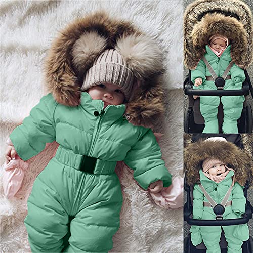 Baby Winter Snowsuit Newborn Infant Boy Girls Thicken Ski Jumpsuit Puffer Hooded Windproof Outerwear Romper Clothes3