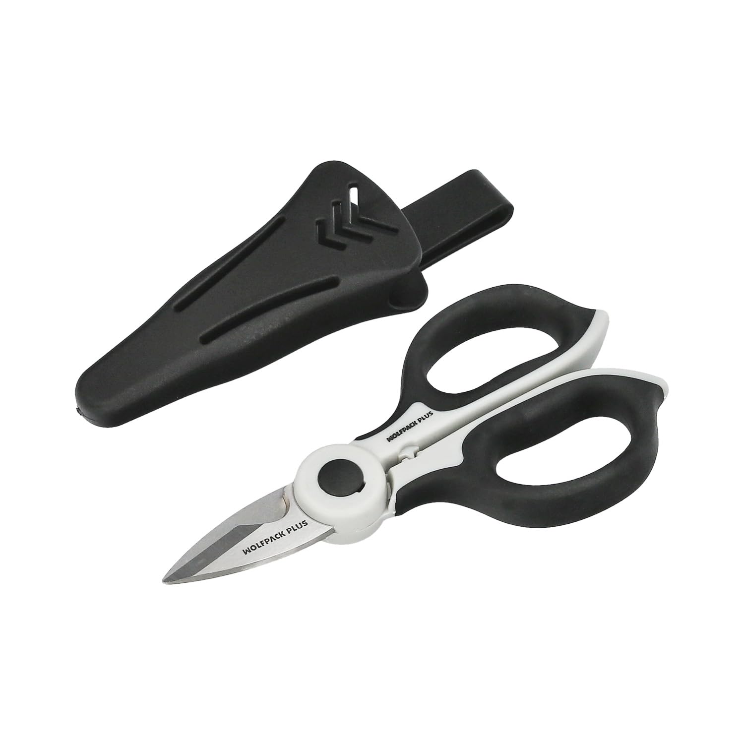 Forbici Elettricista 155 mm. Manico TPR Plus No tension. Lame Acciaio Inossidabile, Ergonomiche, Forbici Tagliare Cavo, Spellafili