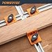 POWERTEC 72378 T-Track Inline and Short Stop Kit, Universal Fit, T Track Stop Block for T-Track Woodworking, Sanding, and Routing, 4PK
