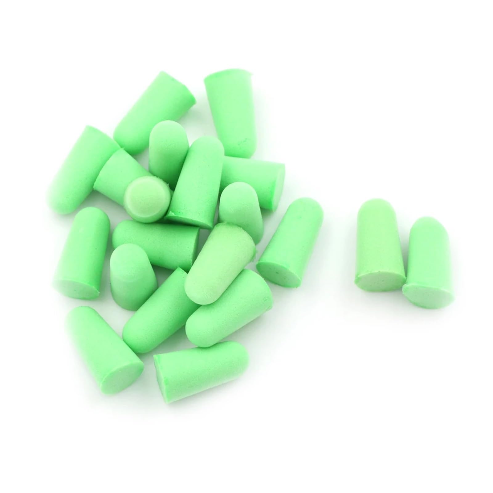 Tapones para los oídos para dormir, 10 pares de tapones cómodos para los oídos de espuma de reducción de ruido, tapones para los oídos suaves protectores para dormir (verde)