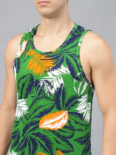 Image of Veirdo Pure Cotton Scoop Neck Regular Fit Printed Sleeveless Vest for Men & Boys (Available in Various Patterns)