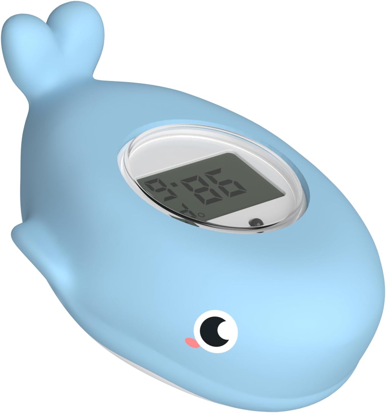 BIGKEYEOY Bath Thermometer Newborn, Room and bath thermometer, Fast and Accurate Water Reading with Mute Alarm, Digital Floating Bathtub Thermometer (Whale)
