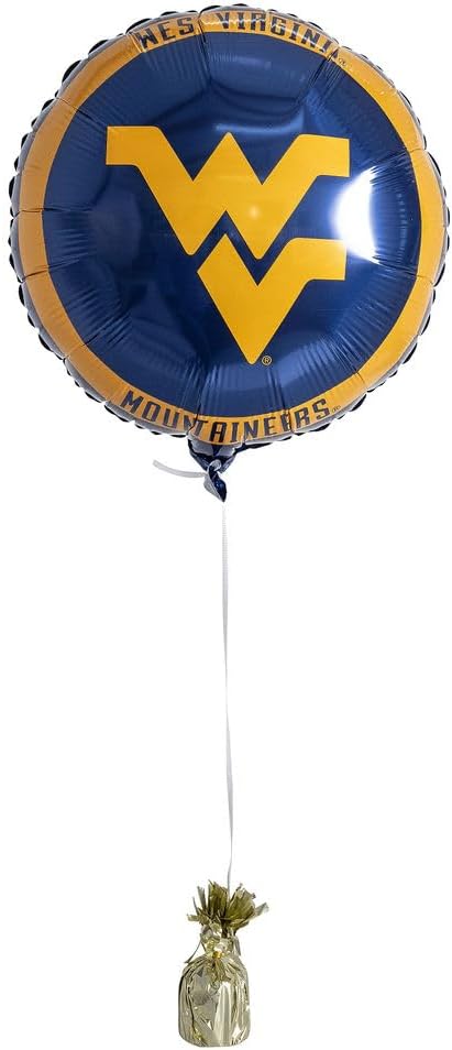 Desert Cactus West Virginia University Foil Balloons Mylar WVU Mountaineers 3 Pack - 18 Inch for Tailgates, Graduation, Party and Game Day Tablecloth Decoration