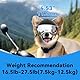 Enjoying Hundehelm mit Ohrlöchern, Haustierhelm mit Hochklappbarer Linse, Sonnen- und Windbeständiger Hundemütze, Geeignet für Hunde von 7,5-12,5kg, Silberfarbene Gläser