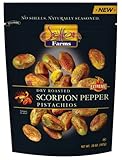 Setton Farms Pistachios, Scorpion Pepper Extreme Flavor Pistachios Value Bag, Naturally Seasoned, Dry Roasted No Shell Pistachios, Non-GMO Project Verified, Gluten Free, Vegan, Kosher, 20 Oz