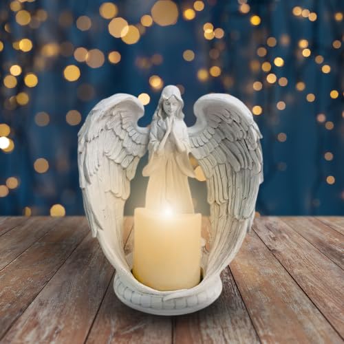 Cosy-YcY Bougeoir En Résine Ange Priant, élégant