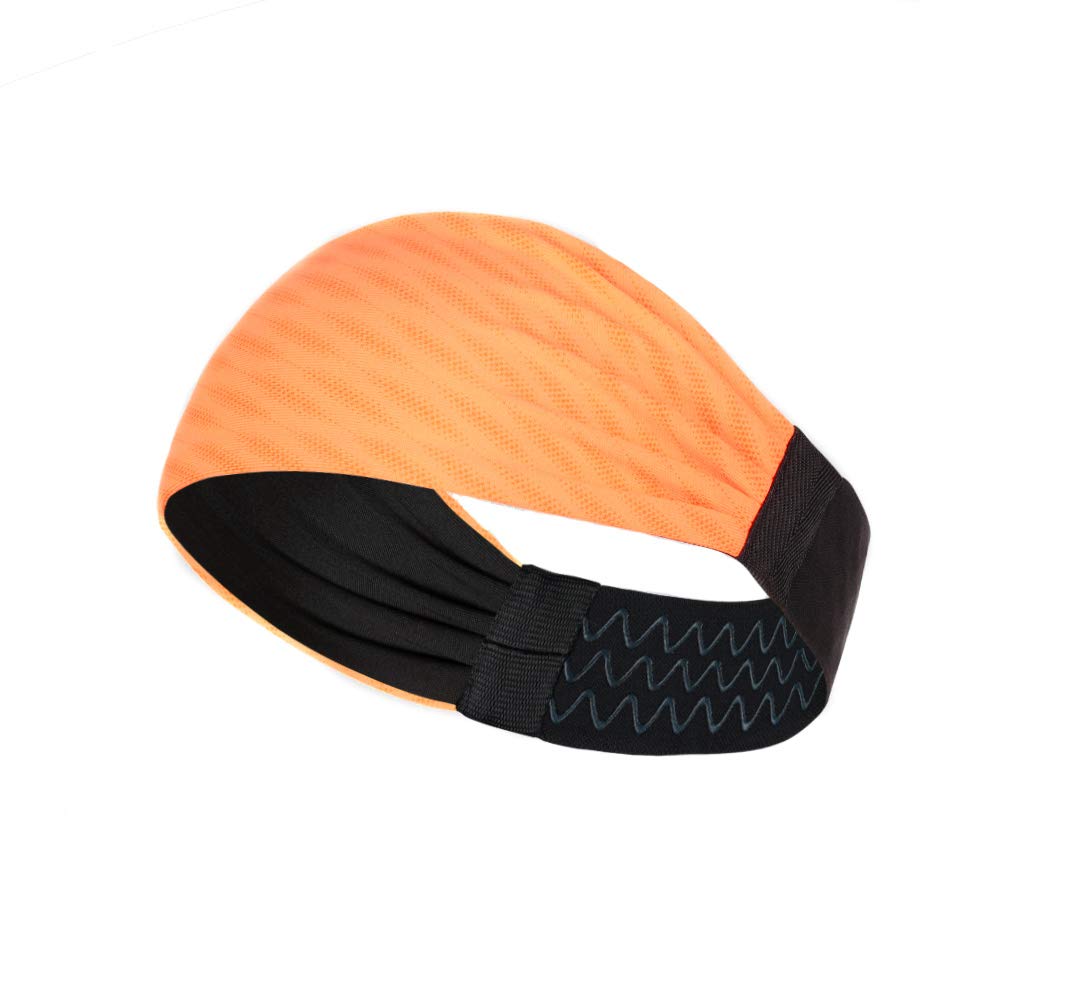 ReDesign Apparels Performance Headband for Men and Women - Running, Cycling, Yoga, Tennis, Badminton & Other Sports (Creamsicle Orange) Spandex, Polyester-image-48