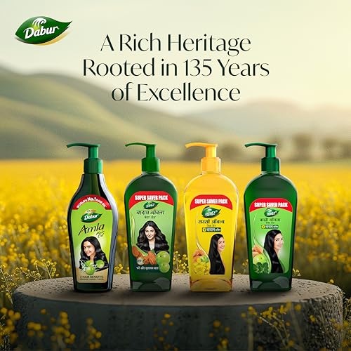 Image of DABUR Sarson Amla Hair Oil 600 Ml|Strengthen The Hair Follicles|Reduces Friziness|Conditions Dry & Damaged Hair