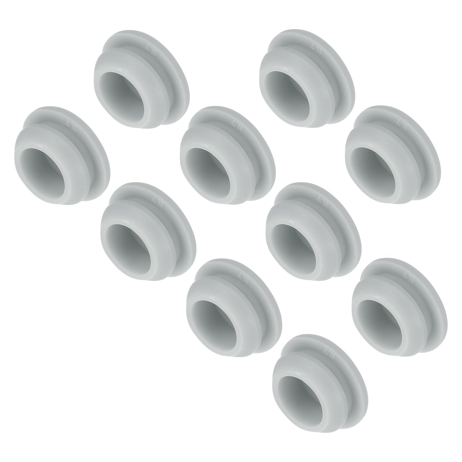 MECCANIXITY 10pcs Silicone Snap in Locking Hole Plugs,11.5mm/0.5 Inch Mounting Diameter Narrow Groove Width 2mm Panel Seal Cover Round for Kitchen Bulkheads Waterproof Sealing Plugs Grey