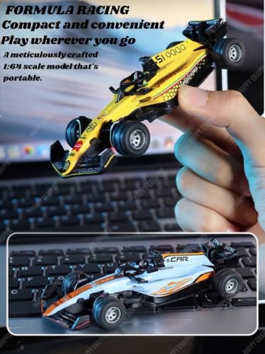 Image of Mini Formula Racing RC Car with App & Remote Control, 2.4GHz Rechargeable Racing Car with LED Lights, Speed Modes, 1:64 Scale Toy Car for Kids Boys Girls 6+ Years (Random Color)