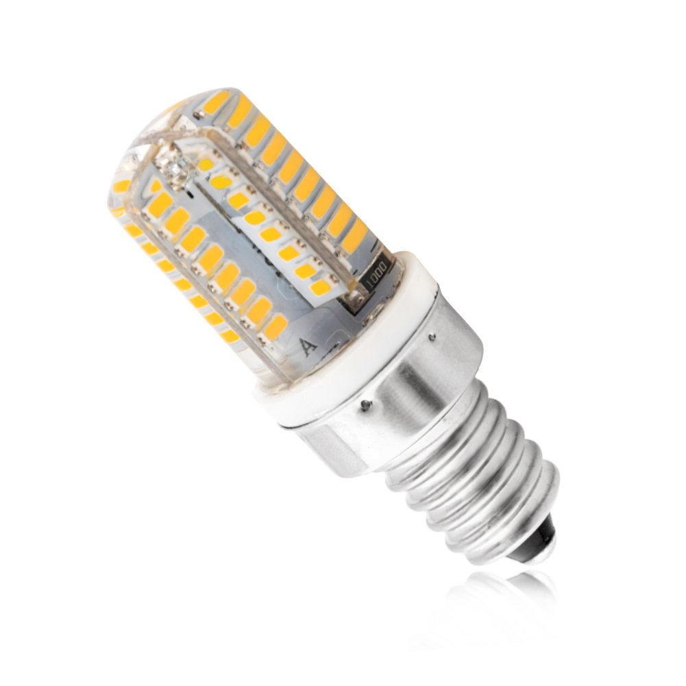 Ultra-Bright E12 LED Corn Bulb Light 3104 SMD 64LEDs 220V 6W Warm White Lamp X1