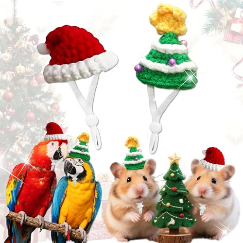Christmas Hat Santa Hat Caps for Hamster Parrot Bird Chicken Xmas Pet Winter Christmas Festive Party Dress-up for Pets