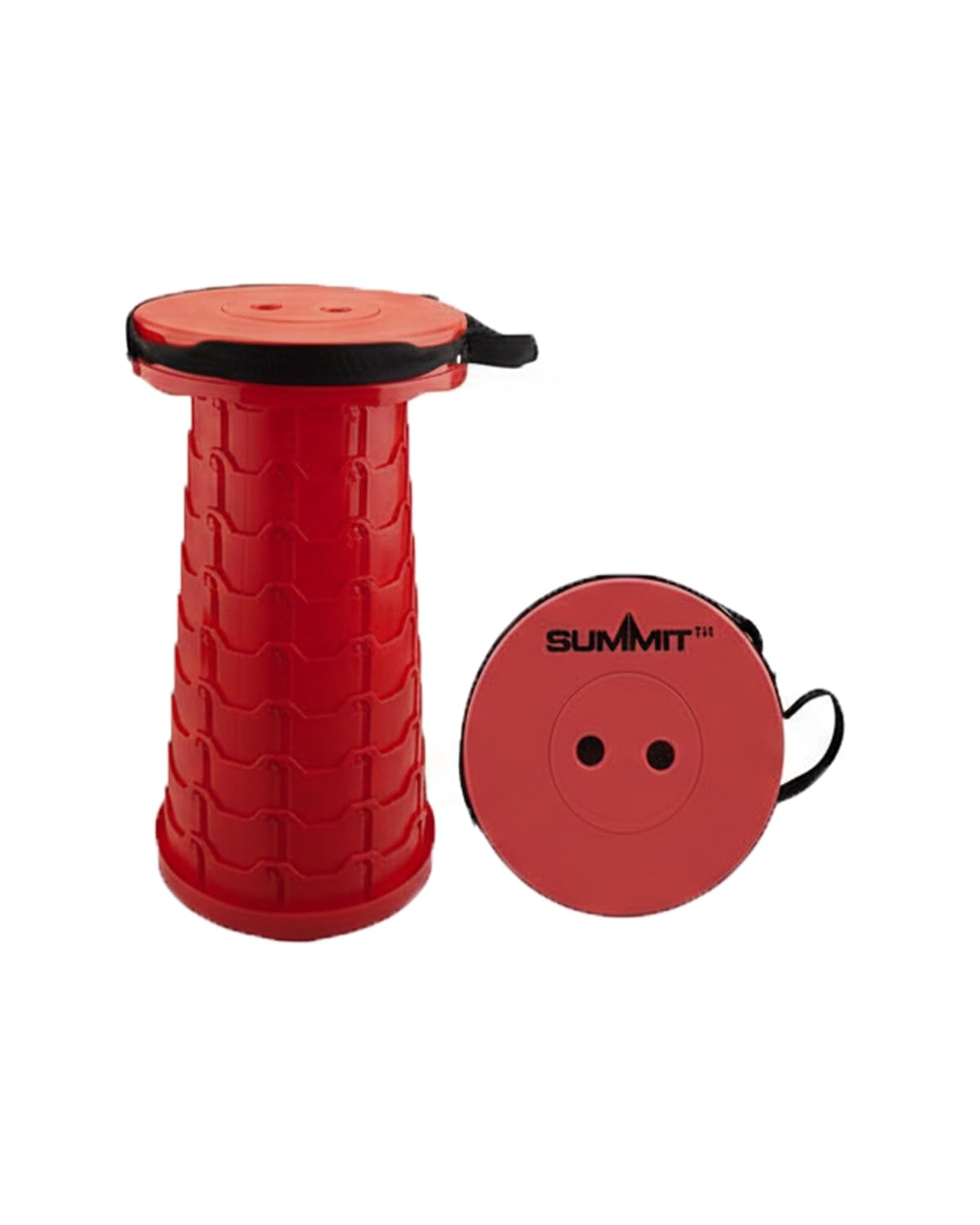 Venture Hut Lightweight Outdoor Stool Collection – Tripod Stool or Portable Folding Stools – Compact Travel Seating with Integrated Handles - RED