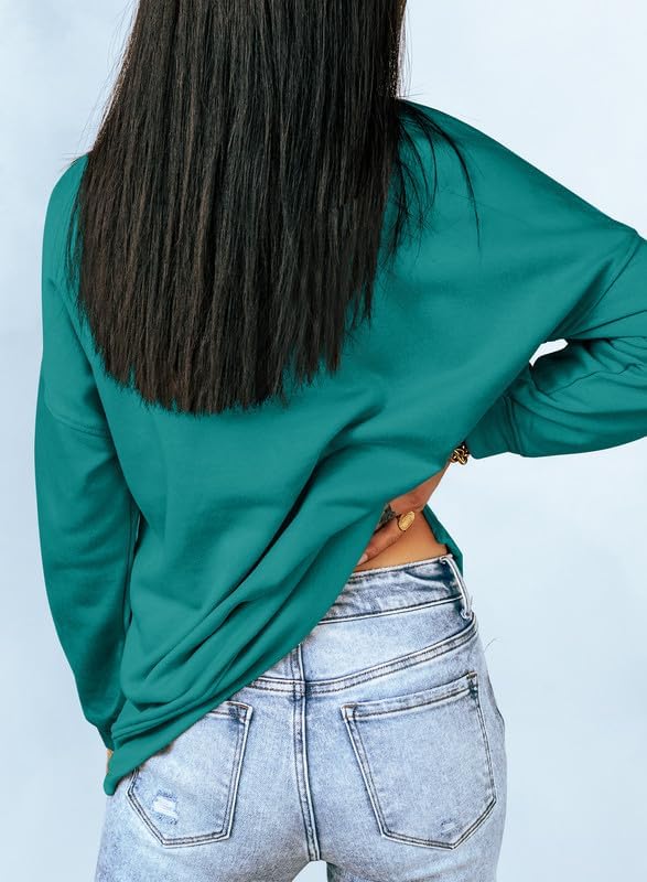 Dokotoo Women's Casual Crew Neck Sweatshirt Loose Soft Long Sleeve Pullover Tops - Image 4