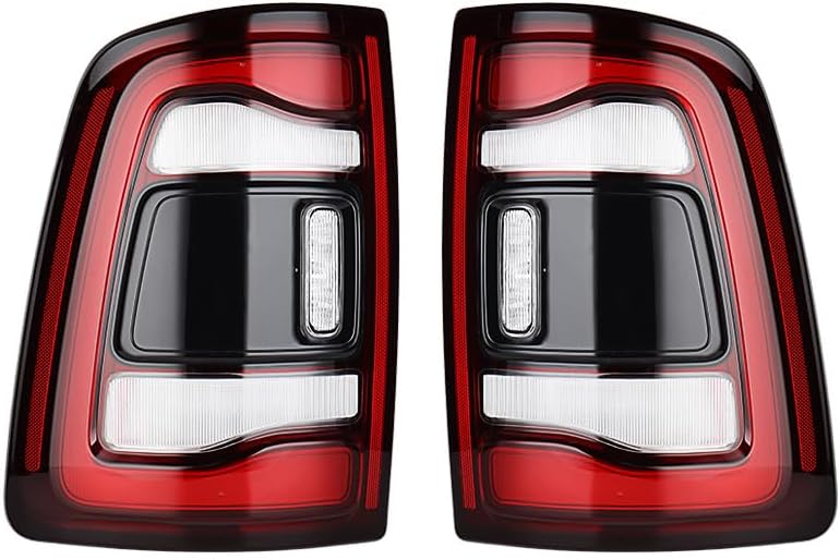 Pair LED Running Reverse Brake Turn Signal Tail Light Assemblies Compatible for 2019-2023 Dodge Ram 2500 3500 Big Horn Laramie Limited Longhorn Lone Star Power Wagon Rebel Tradesman with Blind Spot