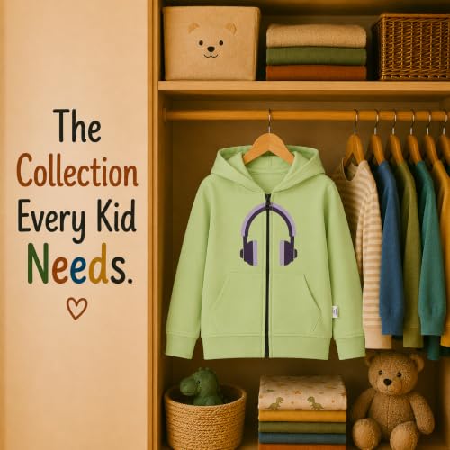 Image of The Mom Store Winter Jackets for Kids | Cute Sweatshirt and Cool Hoodies for Baby Boy and Baby Girls | with Zippers | Hoodie Cap