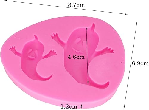 Miniatura 2 de Moldes de silicona con forma de fantasma para Halloween, herramientas de decoración de tartas, bricolaje, chocolate, dulces, galletas, galletas,