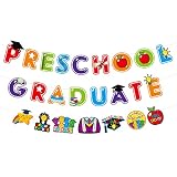 YEIRFYY Colorful Preschool Graduate Banner Preschool Graduation Party Garland Kids Class of 2023 Pre