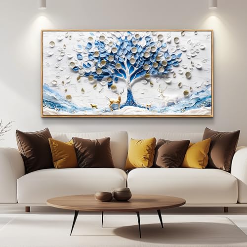 JUDASJART Canvas Wall Art For Living Room Large Wall Decor For Office Bedroom Decorations Tree Gold Accent Landscape Pictures Abstract Painting Artwork Room Wall Mural Aesthetic Home Decor 30x60 In by JUDASJART - Used condition - Image 6