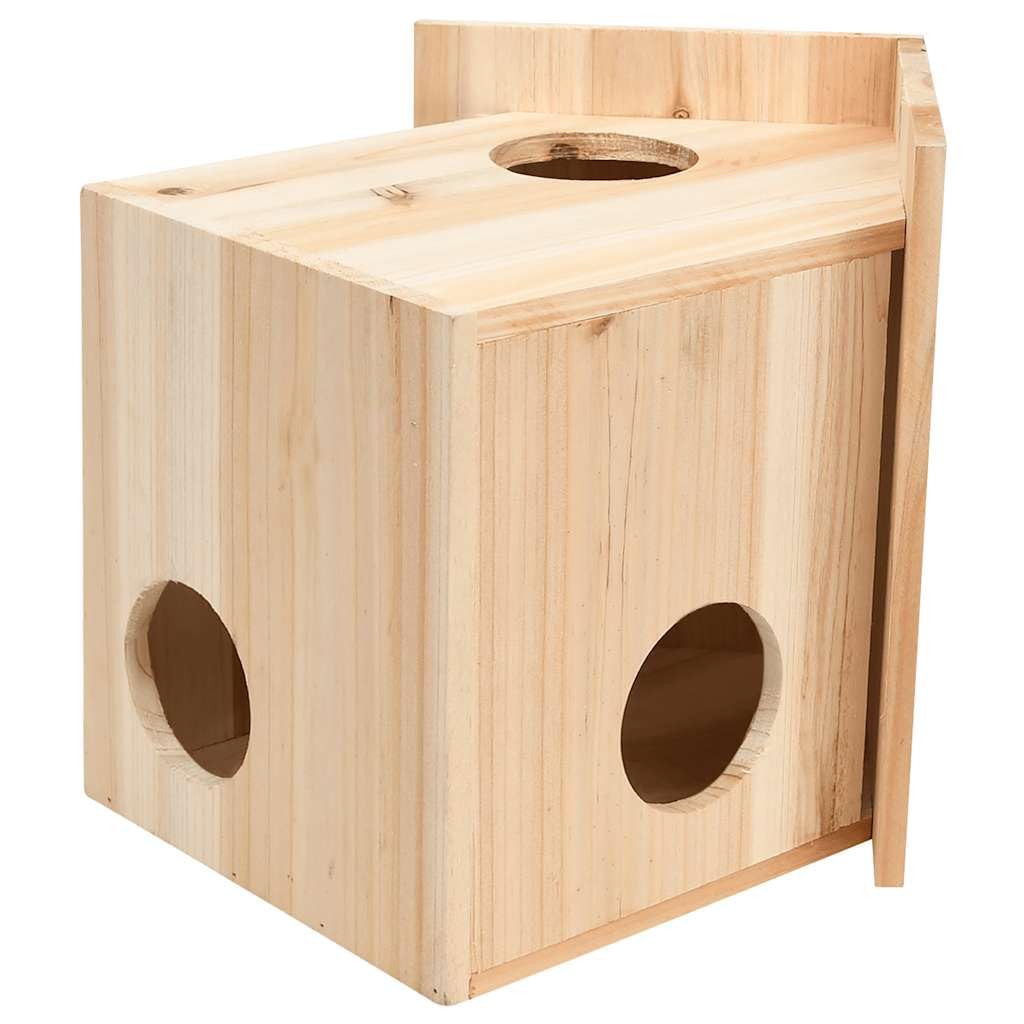 Butifooy Maison pour écureuils Bois de Sapin Massif 26x25x29 cm
