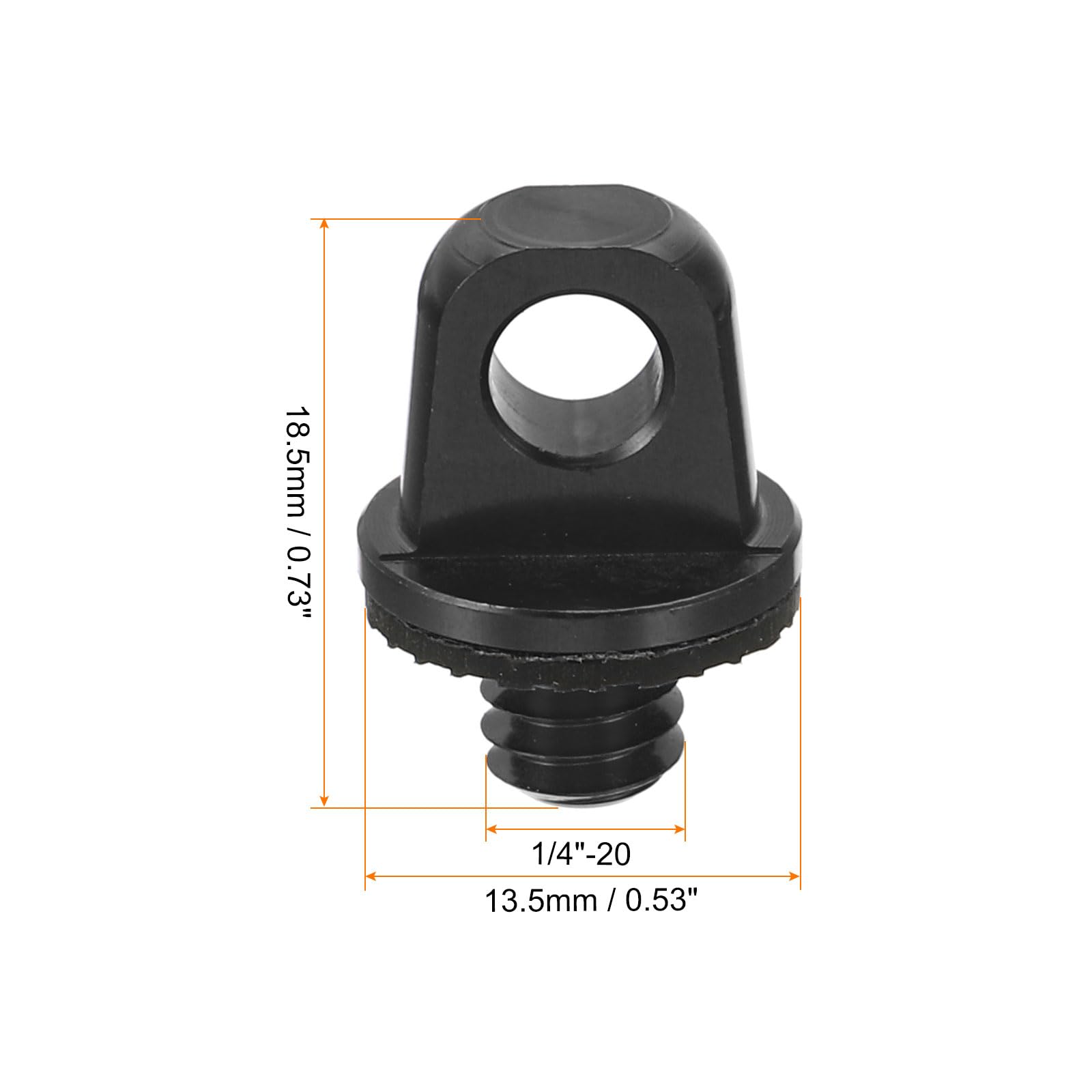 PATIKIL 1/4" Camera Neck Strap Screw Holder, 4 Pack Quick Install Camera Screws with Rubber Washer for Wrist Shoulder Strap Sling Black - Image 2