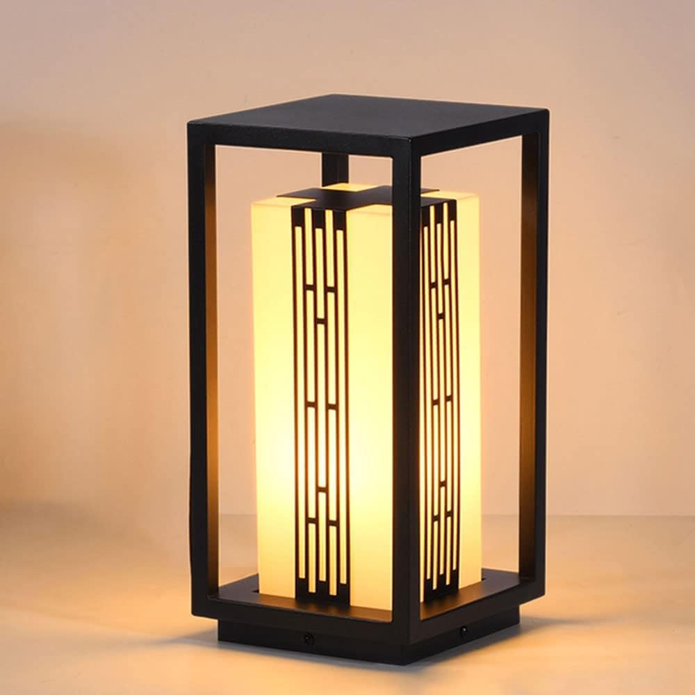 QUSYZD Modern Lawn Landscape Post Cap Light Waterproof Post Lights Fixture Outdoor Decorations Column Lights Headlights Post Light Fixture Fence Pillar Lamp for Patio Villa,50cm