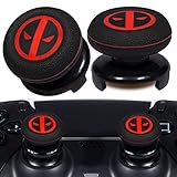 Playrealm FPS Daumenstick Extender & Druck Gummi Silikon Grip Cover 2 Sets für PS5 Dualsenese & PS4 Controller (Immortal)