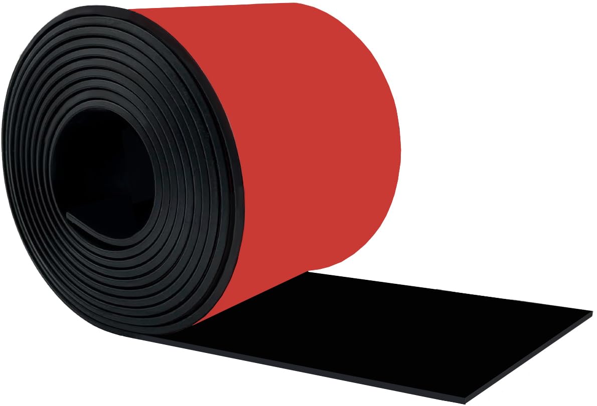 Bande de Caoutchouc adhesif Feuille de Caoutchouc néoprène, 80 mm x 5 mm x 3 m pour Joints Protection du revêtement de Sol, Bricolage, Protection des sols, antidérapant, Anti-Vibrations
