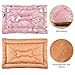 KJIZMO Butterfly on Pink Dog Bed Mat, Soft Comfortable Warm Crate Pad with Anti-Slip Bottom, Machine Washable Pet Mattress for Pets Sleeping for Large Medium Dogs & Cats 24x18in