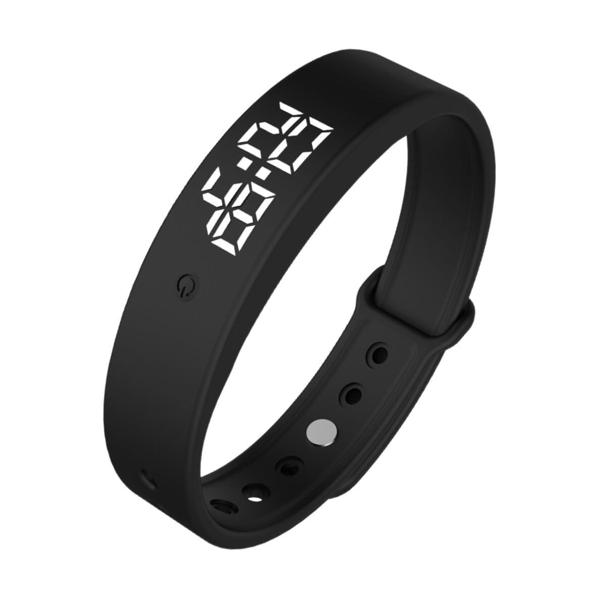Vibrating Alarm Clock Watch Bracelet for Heavy Sleepers, Black